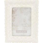 Clayre & Eef Fotolijst 10x15 cm Wit Kunststof