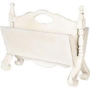 Clayre & Eef Tijdschriftenhouder 55x25x44 cm Wit Hout