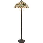 Lumilamp Tiffany Vloerlamp Ø 51x157 cm Bruin Beige Glas
