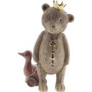 Clayre & Eef Decoratie Beeld Beer 13 cm Bruin Polyresin