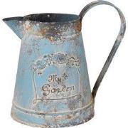 Clayre & Eef Decoratie Kan 2000 ml Blauw Metaal