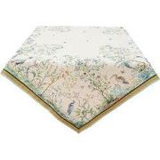 Clayre & Eef Tafelkleed 150x150 cm Beige Groen Katoen Tropisch Motief