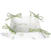 Clayre & Eef Broodmand 35x35x8 cm Wit Groen Katoen