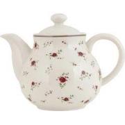 Clayre & Eef Theepot 1200 ml Beige Keramiek Bloemen