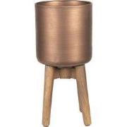 Clayre & Eef Plantenstandaard Ø 19x40 cm Bruin IJzer