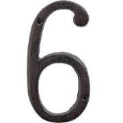 Clayre & Eef Cijfer 6 15 cm Bruin IJzer