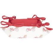 Clayre & Eef Broodmand 35x35x8 cm Rood Wit Katoen Fiets