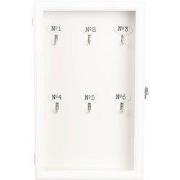 Clayre & Eef Sleutelkastje 24x7x38 cm Wit Hout