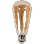 Clayre & Eef LED Lamp Bruin Glas