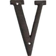 Clayre & Eef IJzeren Letter V 13 cm Bruin IJzer