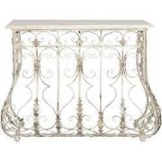 Clayre & Eef Sidetable 126x44x96 cm Wit IJzer