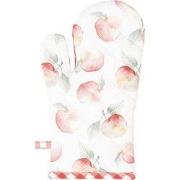 Clayre & Eef Ovenwant 18x30 cm Rood Wit Katoen Appels