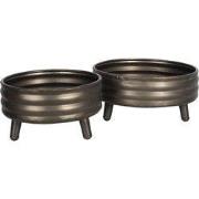 Clayre & Eef Decoratie Pot Set van 2 Bruin Metaal