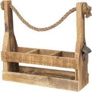 Clayre & Eef Flessenhouder 32x11x32 cm Bruin Hout