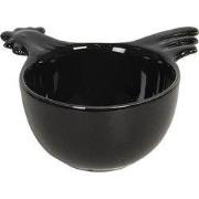 Clayre & Eef Maatlepel 14x13x7 cm Zwart Keramiek Haan