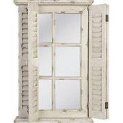 Clayre & Eef Spiegel 46x71 cm Wit Hout