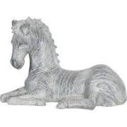 Clayre & Eef Beeld Zebra Grijs Kunststof