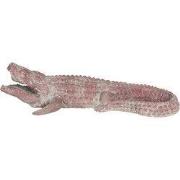 Clayre & Eef Beeld Krokodil 46x21x12 cm Rood Kunststof Krokodil