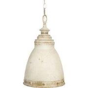 Clayre & Eef Hanglamp Ø 28x45 cm Wit Beige IJzer