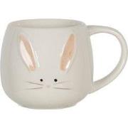 Clayre & Eef Mok 200 ml Beige Keramiek Konijn