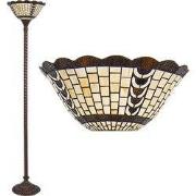 Lumilamp Tiffany Vloerlamp Ø 38x186 cm Beige Bruin Glas