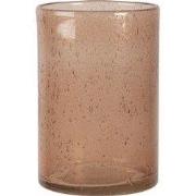 Clayre & Eef Theelichthouder Ø 10x15 cm Roze Glas