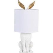 Clayre & Eef Tafellamp Konijn Ø 20x45 cm Wit Polyresin