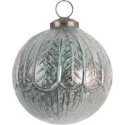 Clayre & Eef Kerstbal Ø 10 cm Turquoise Glas