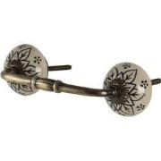 Clayre & Eef Handgreep 14x4x3 cm Koperkleurig Metaal