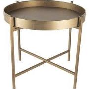 Clayre & Eef Bijzettafel Ø 52x40 cm Koperkleurig Metaal