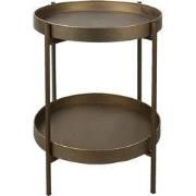 Clayre & Eef Bijzettafel Ø 52x60 cm Koperkleurig Metaal