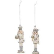 Clayre & Eef Kersthanger Notenkraker 10 cm Zilverkleurig Kunststof