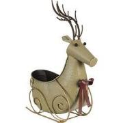 Clayre & Eef Opbergmand Rendier 33x17x44 cm Goudkleurig IJzer