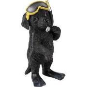 Clayre & Eef Beeld Hond 11x11x23 cm Zwart Kunststof