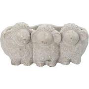 Clayre & Eef Bloempot Schaap 26x20x12 cm Grijs Steen