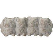 Clayre & Eef Bloempot Konijn 33x19x11 cm Grijs Steen