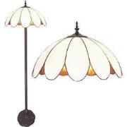 Lumilamp Tiffany Vloerlamp Ø 46x166 cm Wit Polyresin