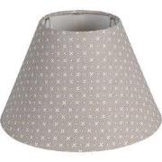 Clayre & Eef Lampenkap Ø 25x16 cm Grijs Textiel Stippen
