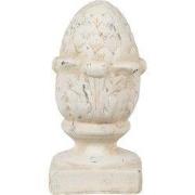 Clayre & Eef Beeld Dennenappel 11x11x21 cm Beige Steen