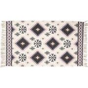 Clayre & Eef Vloerkleed 140x200 cm Wit Zwart Katoen