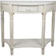 Clayre & Eef Sidetable 100x40x84 cm Wit Hout