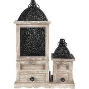 Clayre & Eef Lantaarn Set van 2 Bruin Hout