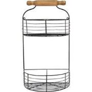 Clayre & Eef Wandrek 31x17x54 cm Zwart IJzer