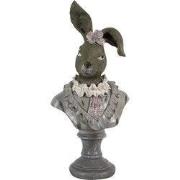 Clayre & Eef Beeld Konijn 12x12x32 cm Beige Bruin Polyresin