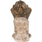 Clayre & Eef Beeld Boeddha 12x9x22 cm Bruin Polyresin