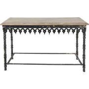 Clayre & Eef Sidetable 121x45x81 cm Zwart Bruin IJzer