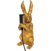 Clayre & Eef Bureaulamp Konijn 13x17x36 cm Goudkleurig Kunststof