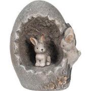 Clayre & Eef Decoratie Konijn 22x18x27 cm Grijs Magnesium (MGO)