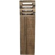 Clayre & Eef Windlicht 14x14x52 cm Bruin Hout