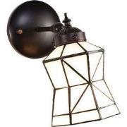 Lumilamp Wandlamp Tiffany 17x12x23 cm Wit Bruin Glas